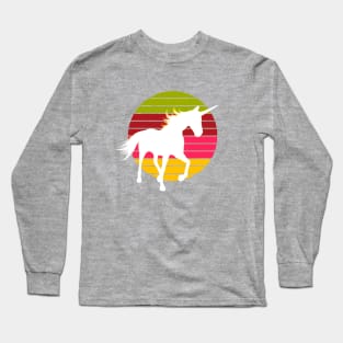 Retro Unicorn Style Long Sleeve T-Shirt